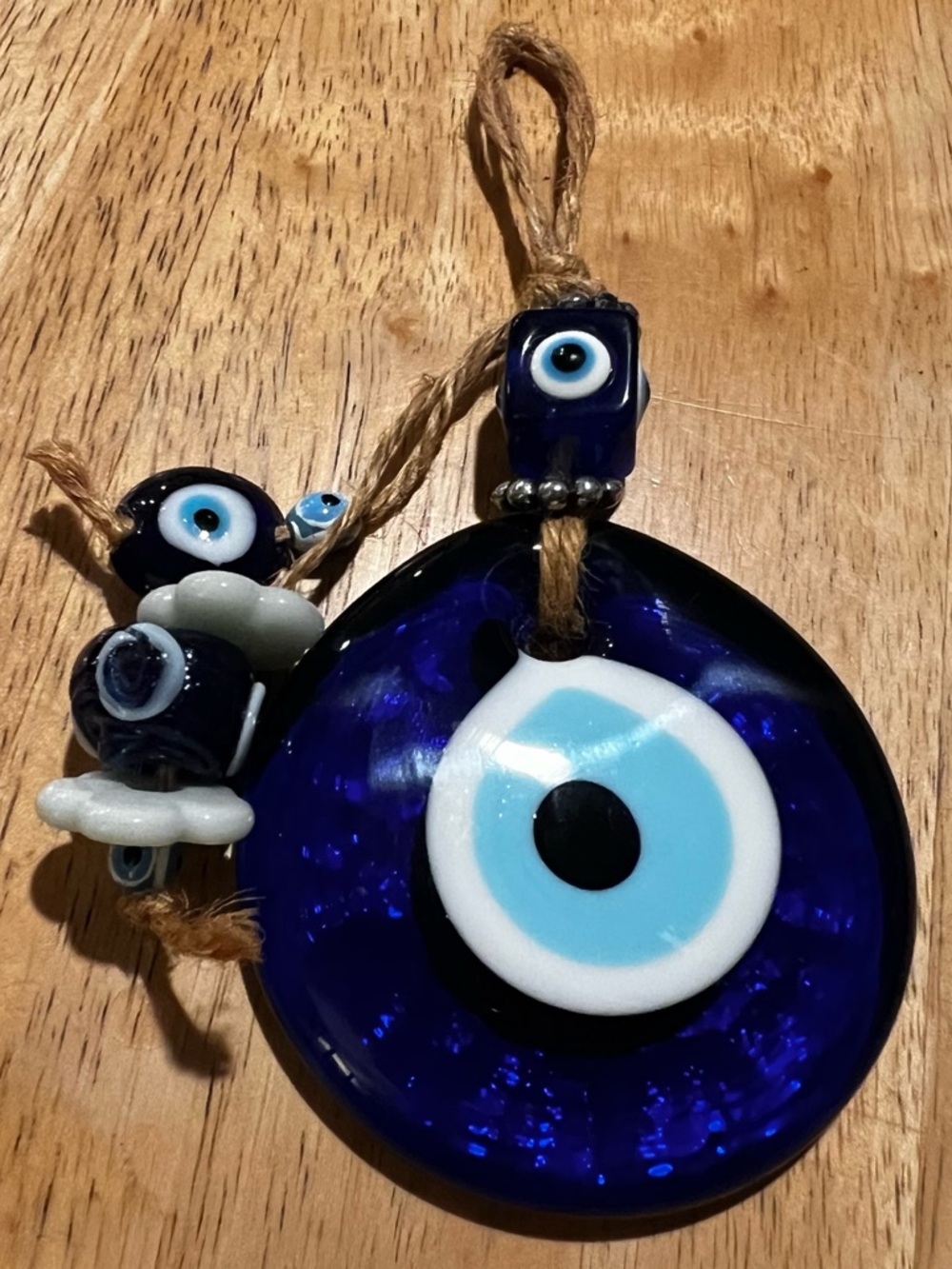 Evil Eye Round Glass Hanging Wall Decor Ornament Car Good Luck Protection Lucky